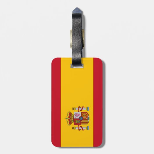 スペインの旗 ラゲッジタグ (裏面縦)