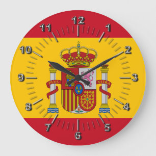 スペインの旗 ラージ壁時計