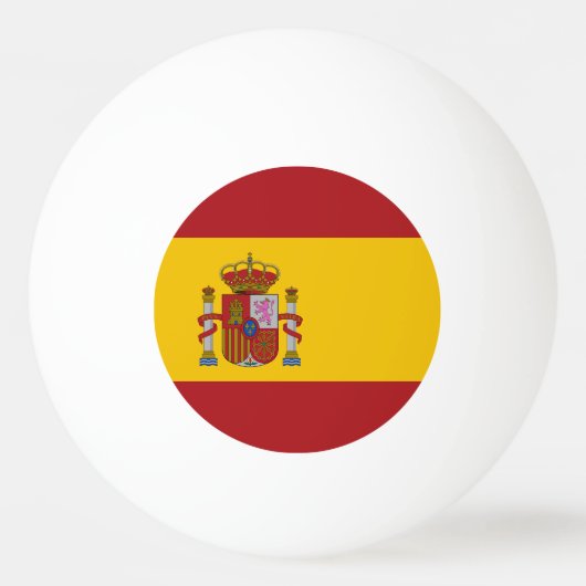 スペインの旗 卓球ボール (正面)