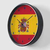 スペインの旗 壁時計 (傾斜)