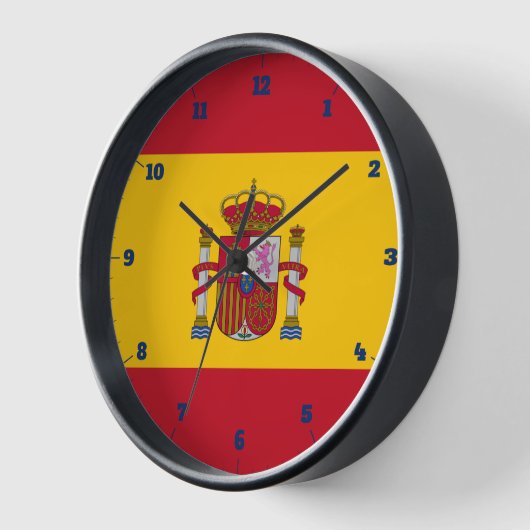 スペインの旗 壁時計 (傾斜)