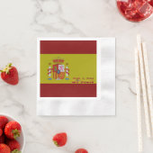 スペインの旗 縁ありカクテルナプキン (インサイチュ)
