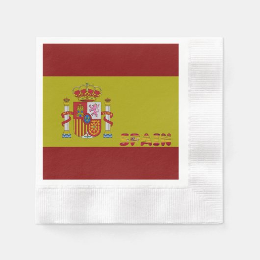 スペインの旗 縁ありカクテルナプキン (正面)