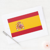 スペインの旗 長方形シール (封筒)