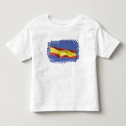 スペインの旗 RF) トドラーTシャツ (正面)