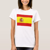 スペインの旗Xの地図のTシャツ Tシャツ (正面)