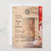 スペインの旧カラフル町メキシ結婚コ 招待状 (正面)