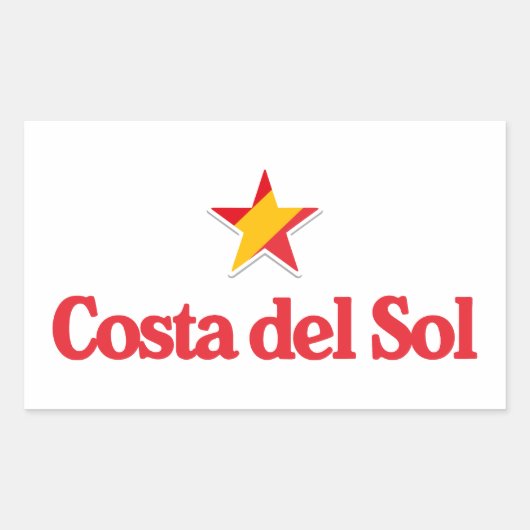 スペインの星 コスタデルソル 長方形シール (正面)
