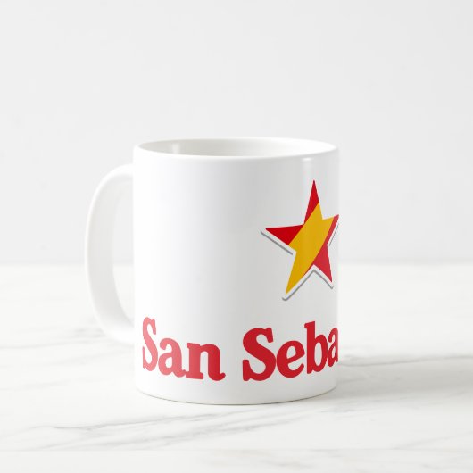 スペインの星 - サンセバスチャン コーヒーマグカップ (正面左)