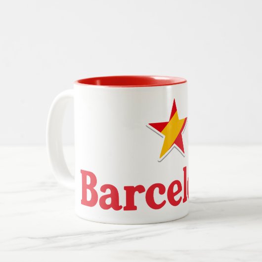 スペインの星 - バルセロナ ツートーンマグカップ (正面左)
