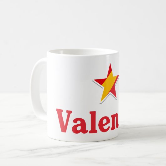 スペインの星 - バレンシア コーヒーマグカップ (正面左)
