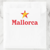 スペインの星 - マヨルカ島 長方形シール (バッグ)