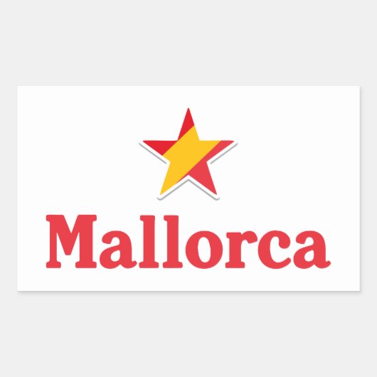 スペインの星 - マヨルカ島 長方形シール (正面)