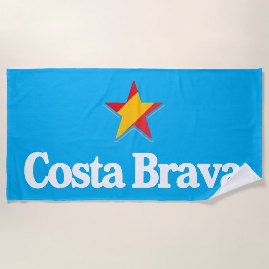 スペインの星 – Costa Brava ビーチタオル (正面)