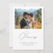 スペインの書エレガントの結婚跡 サンキューカード (正面)