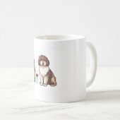 スペインの水とワイン 面白い犬1 コーヒーマグカップ (正面右)