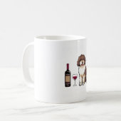 スペインの水とワイン 面白い犬1 コーヒーマグカップ (正面左)