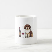 スペインの水とワイン 面白い犬1 コーヒーマグカップ (中央)