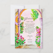 スペインの水の色のフローラオールドタウンメキシコ サンキューカード (正面)