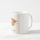 スペインの水彩画の地図 コーヒーマグカップ (正面右)