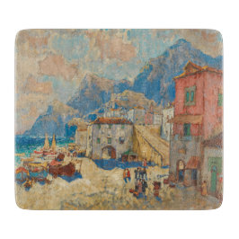 スペインの沿岸町(ヴィンテージスペインの景観) カッティングボード