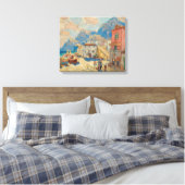 スペインの沿岸町(ヴィンテージスペインの景観) キャンバスプリント (インサイチュ (寝室))