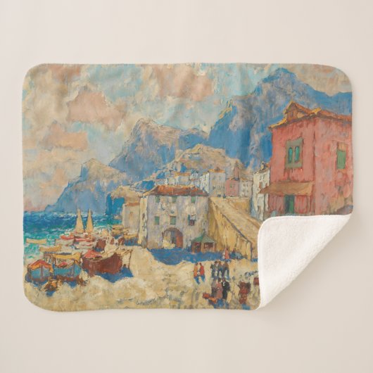 スペインの沿岸町(ヴィンテージスペインの景観) シェルパブランケット (正面(横))