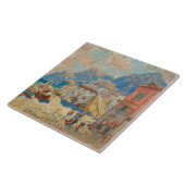 スペインの沿岸町(ヴィンテージスペインの景観) タイル (側面)