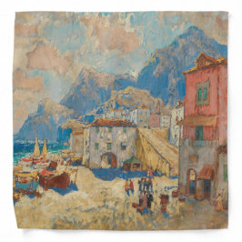 スペインの沿岸町(ヴィンテージスペインの景観) バンダナ