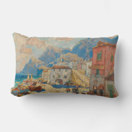 スペインの沿岸町(ヴィンテージスペインの景観) ランバークッション