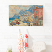 スペインの沿岸町(ヴィンテージスペインの景観) 横断幕 (インサイチュ)