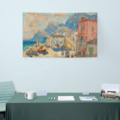 スペインの沿岸町(ヴィンテージスペインの景観) 横断幕 (トレードショー)