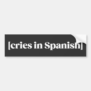 スペインの泣き叫び字幕おもしろい映画ステッカー バンパーステッカー