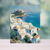 スペインの海岸沿いの町 アクリルサイン (ニュートラル)