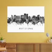 スペインの港トリニダード・トバゴスカイラインBW キャンバスプリント (インサイチュ (リビング))