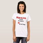 スペインの熱い女の子のtシャツ tシャツ (正面フル)