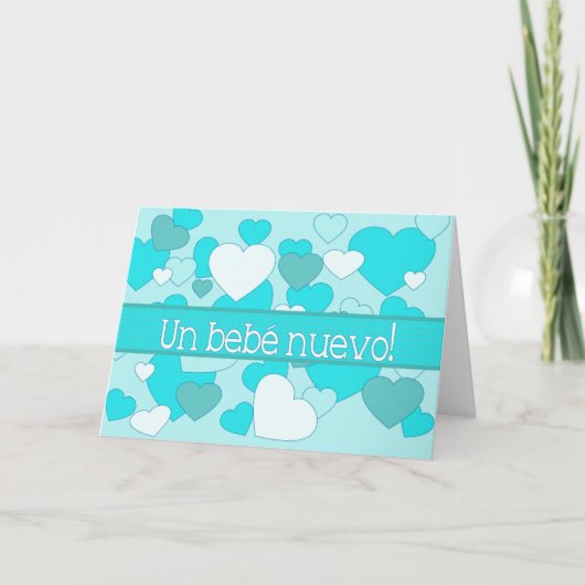 スペインの男の赤ちゃん誕生発表 案内状 (正面)