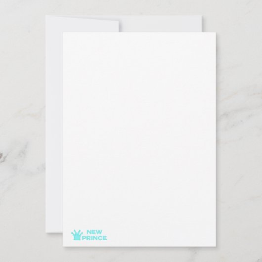 スペインの男の赤ちゃん誕生発表 案内状 (裏面)