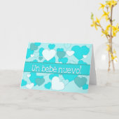 スペインの男の赤ちゃん カード (黄色い花)