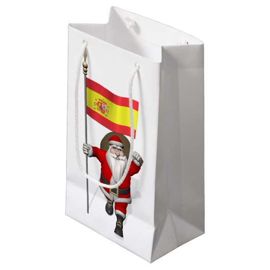 スペインの看板のあるサンタクロース スモールペーパーバッグ (正面アングル)