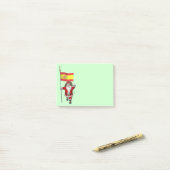 スペインの看板のあるサンタクロース ポストイット (デスク上)