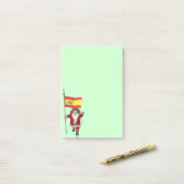 スペインの看板のあるサンタクロース ポストイット (デスク上)