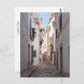 スペインの石畳通り-ヴィンテージヨーロッパ ポストカード (正面/裏面)
