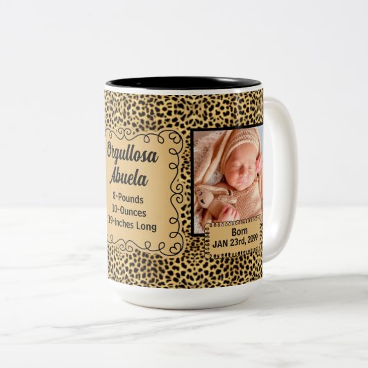 スペインの祖母|ベビーチーター写真マグ ツートーンマグカップ (正面右)
