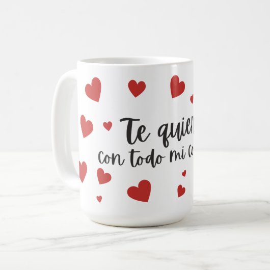 「スペインの私は私のハートを全て愛している」 コーヒーマグカップ (正面左)