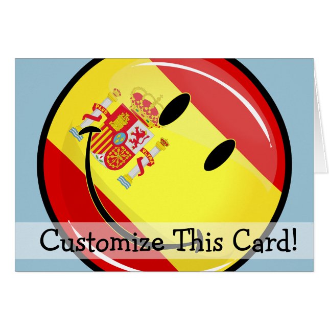 スペインの笑顔の国旗 (正面横)