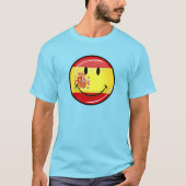 スペインの笑顔の国旗 Tシャツ (正面)