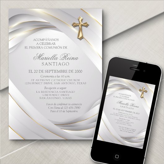 スペインの第1聖餐式招待状 招待状