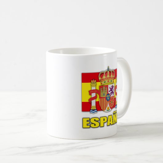 スペインの紋章付き外衣 コーヒーマグカップ (正面右)