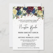 スペインの結婚クリスマス冬ヌエストラボーダ 招待状 (正面)